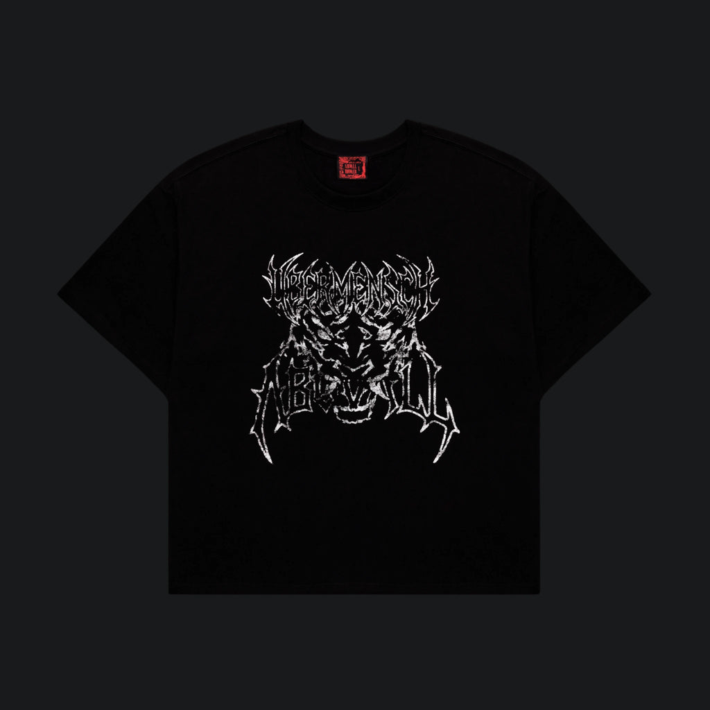 'UBERMENSCH' OVERSIZED TEE IN BLACK