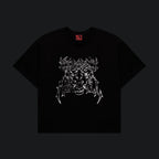 'UBERMENSCH' OVERSIZED TEE IN BLACK