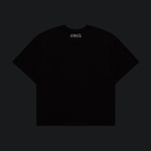 'UBERMENSCH' OVERSIZED TEE IN BLACK