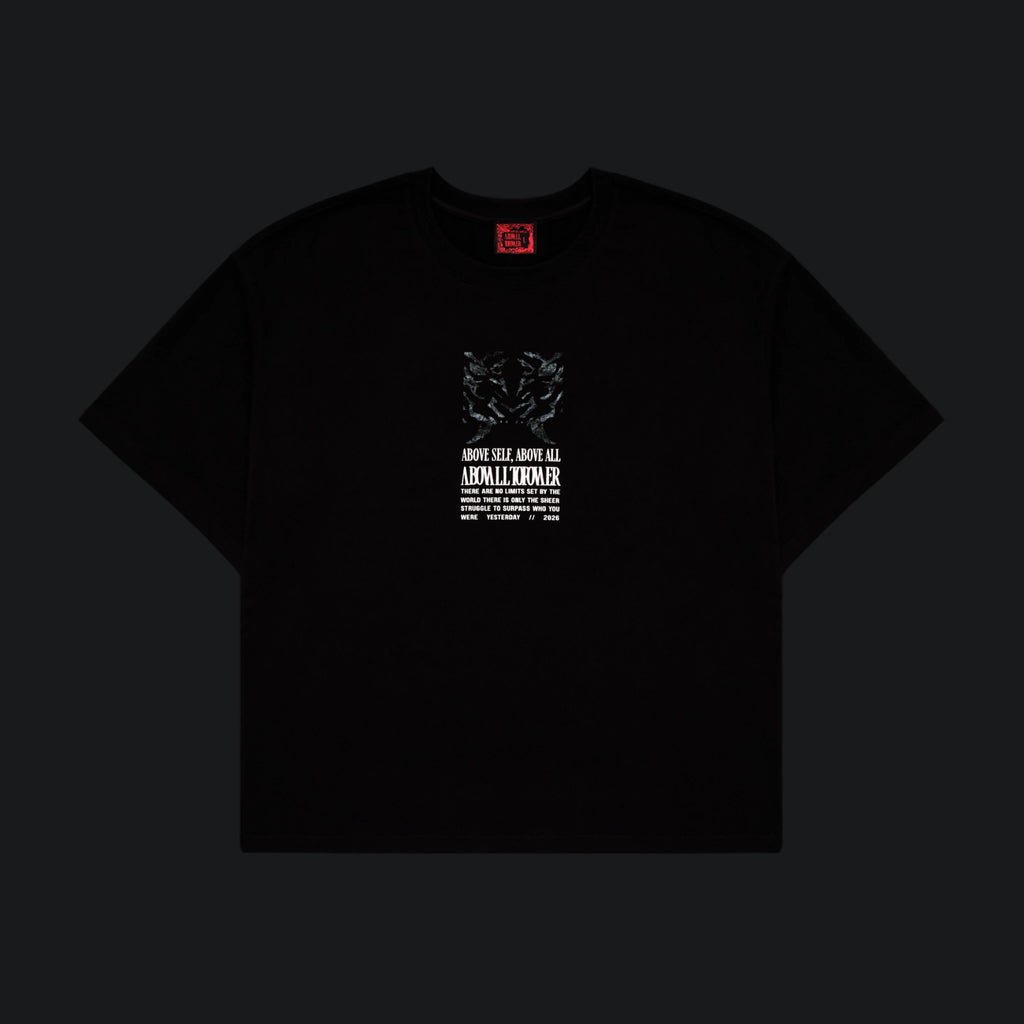 'ABVTPWR' OVERSIZED TEE IN BLACK