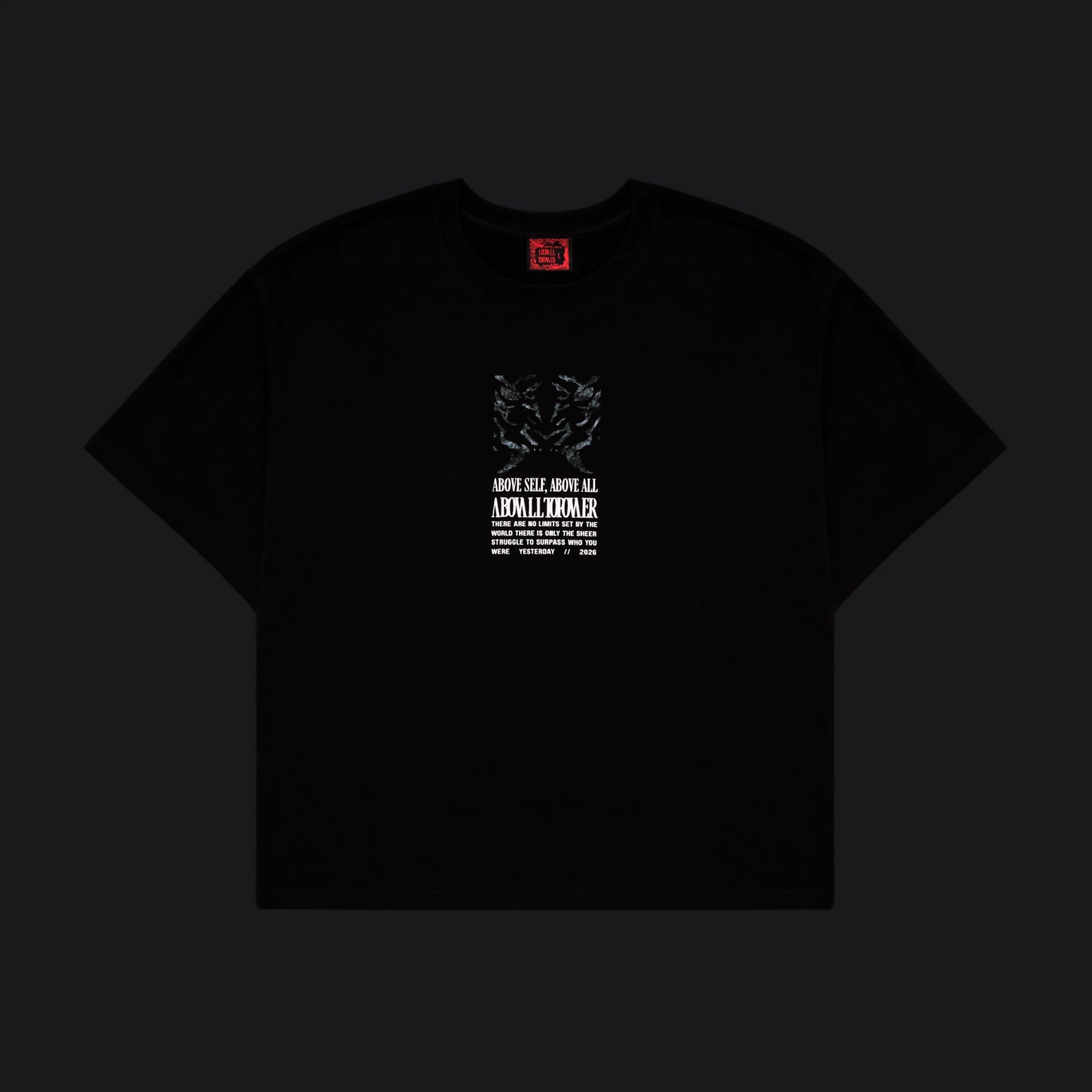 'ABVTPWR' OVERSIZED TEE IN BLACK
