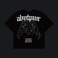 'ABVTPWR' OVERSIZED TEE IN BLACK