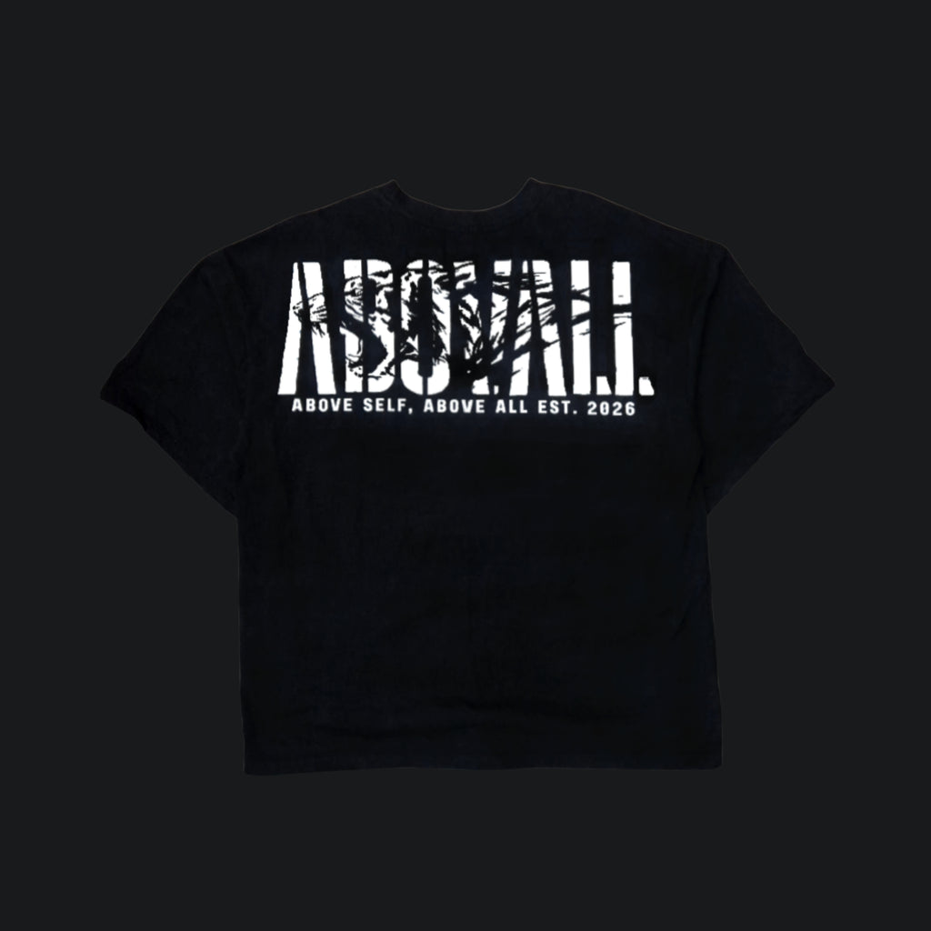 The ABOVALL oversized street t-shirt back image.