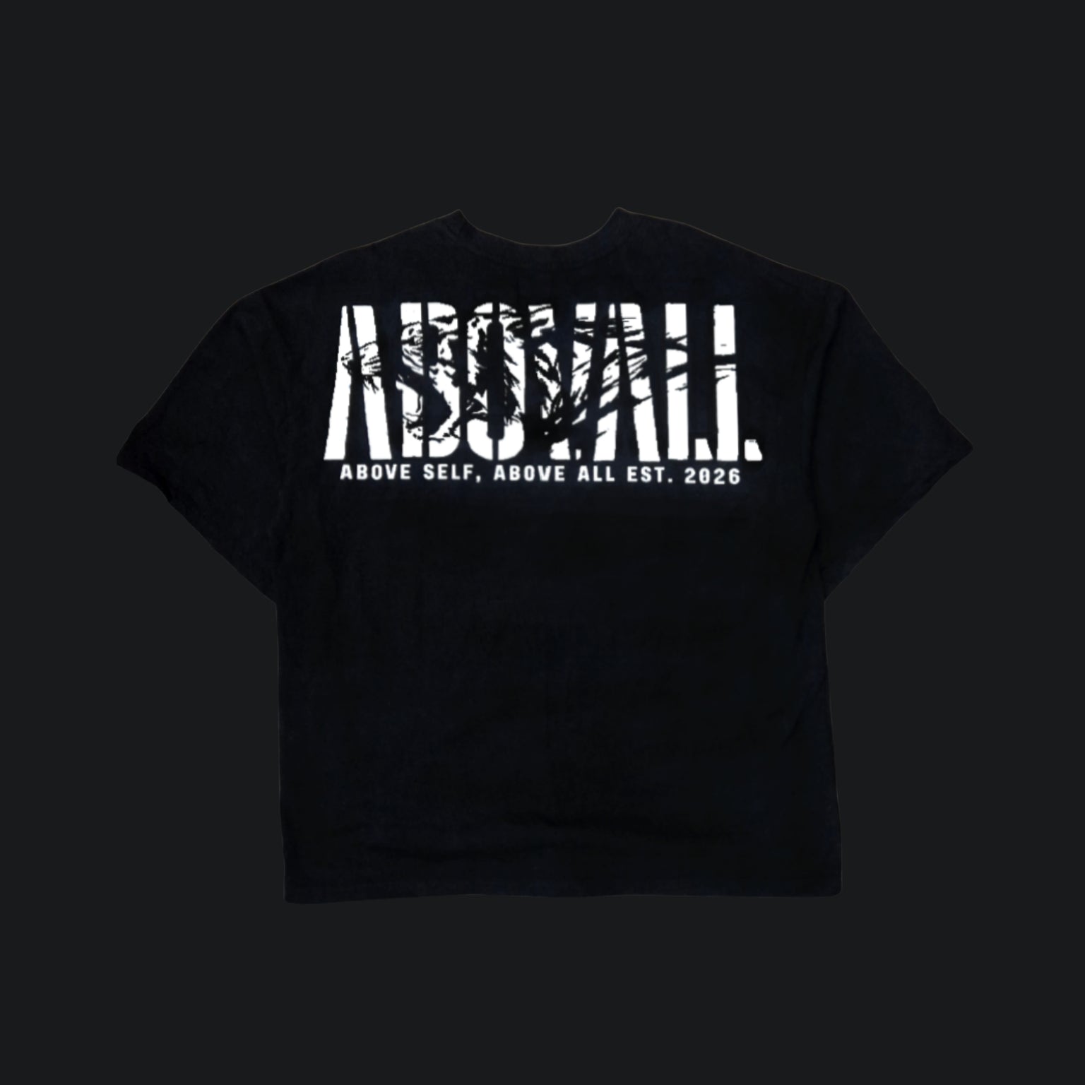 The ABOVALL oversized street t-shirt back image.