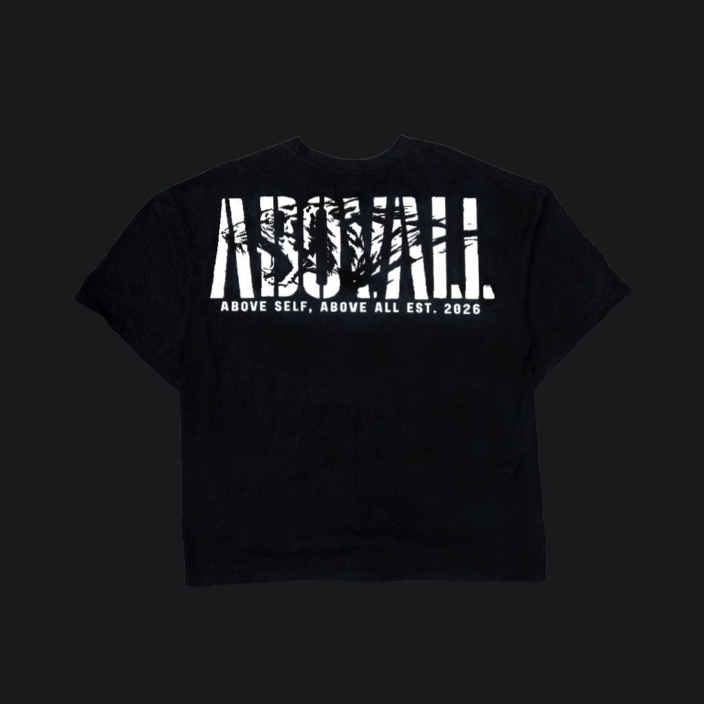 'The ABOVALL' OVERSIZED TEE IN BLACK