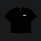 ABOVALL black oversized t-shirt front