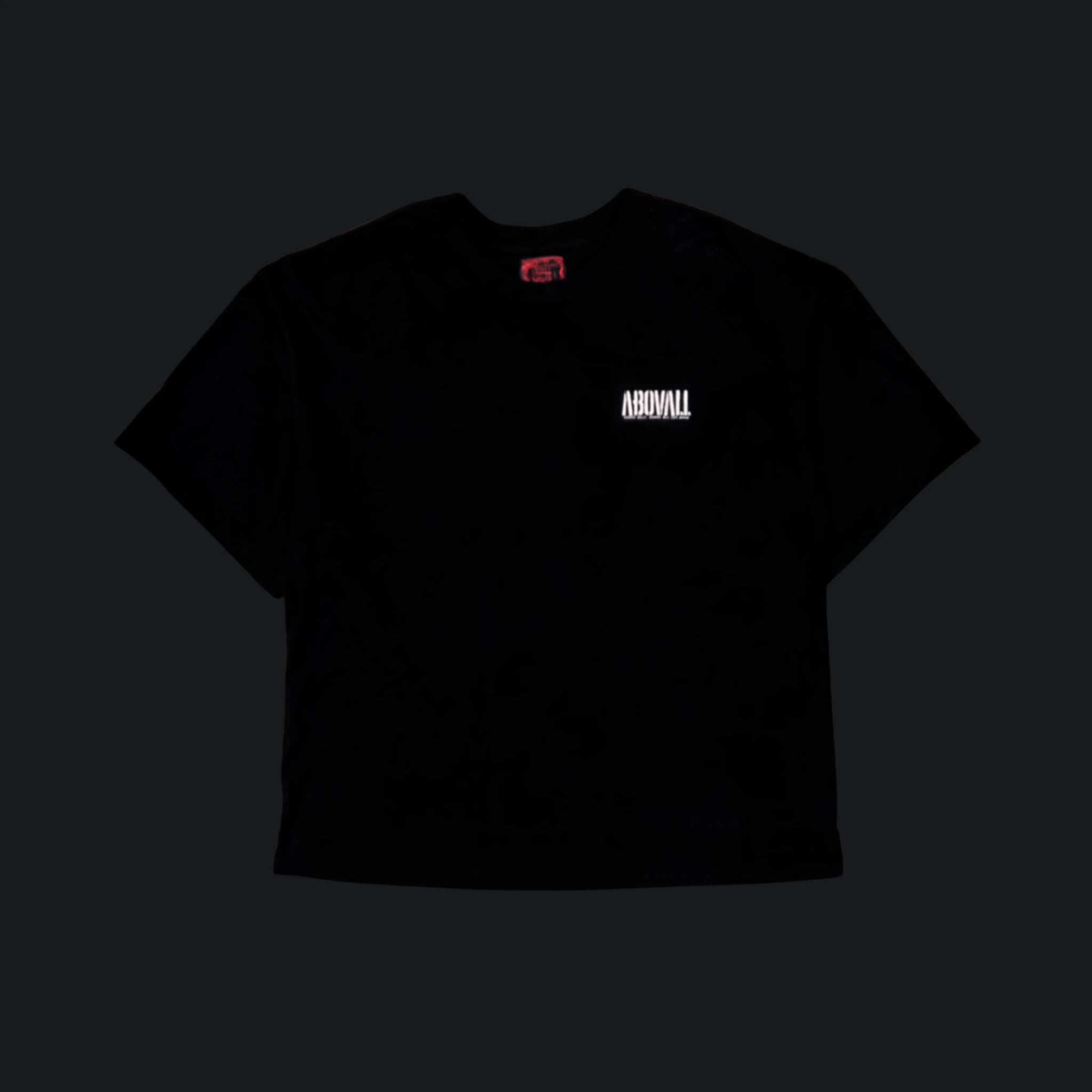 ABOVALL black oversized t-shirt front