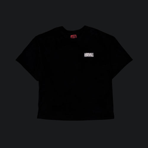 ABOVALL black oversized t-shirt front