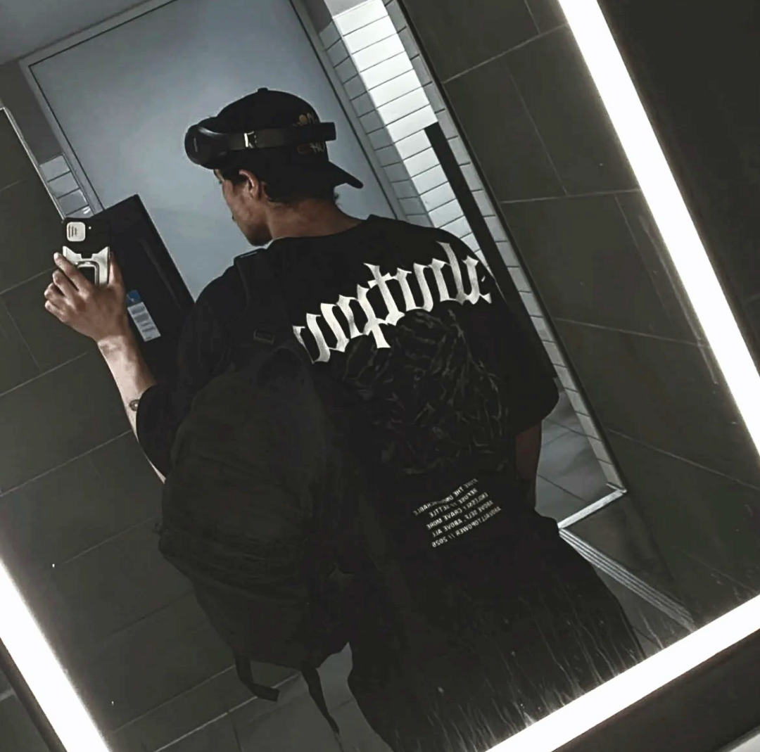 model wearing abvtpwr pump cover